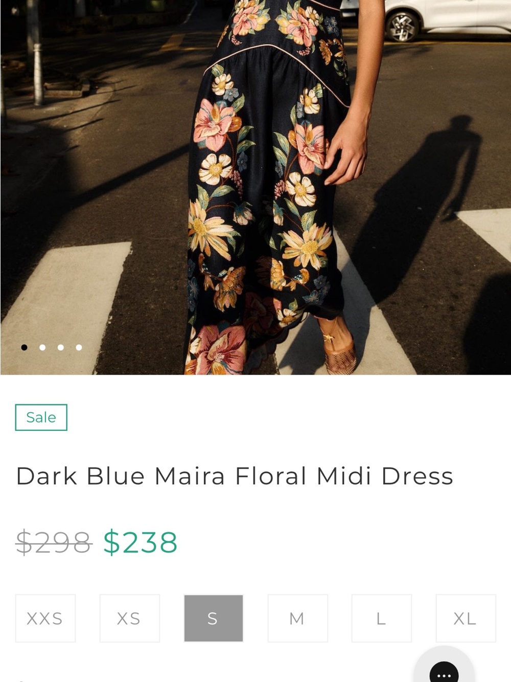 Farm Rio: Dark Blue Maira Floral Midi Dress - Picture 7 of 11